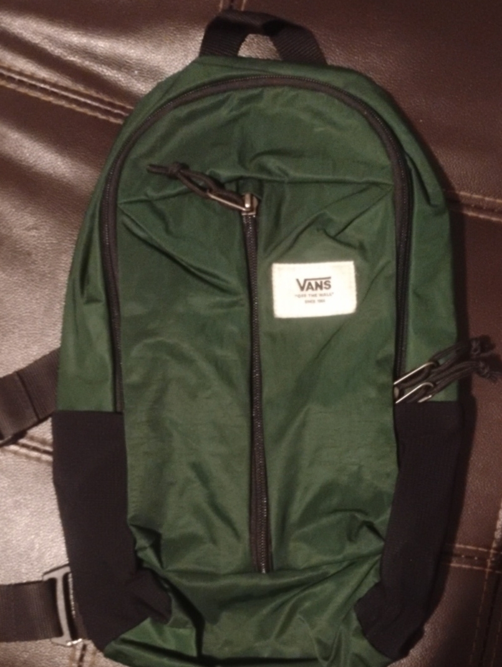 Vans Forest Green Sling Bag with Black Accents